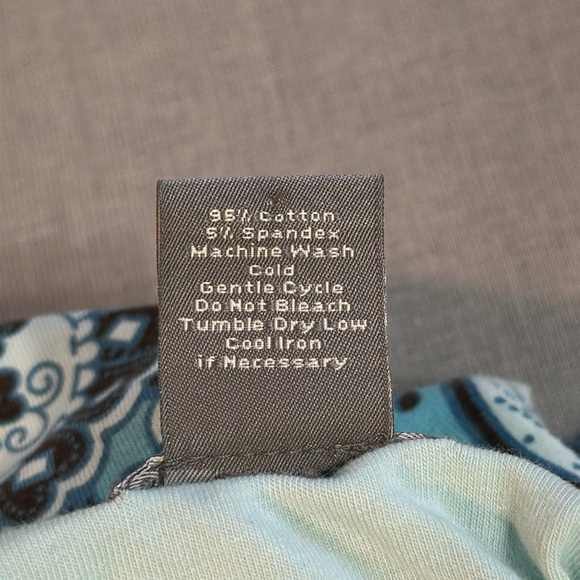 Ann Taylor XS halter top. Brown, teal & light blue. Breast is lined. String tie - Picture 5 of 5